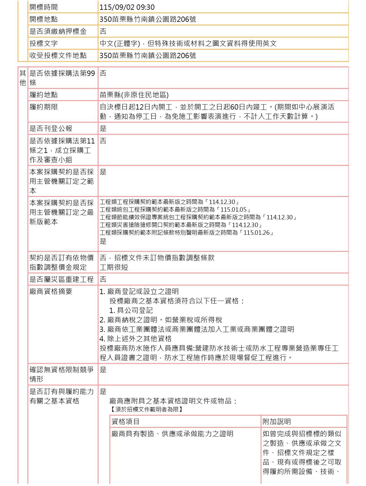 (公開招標)苗北藝文中心頂樓地坪防水及除鏽工程(第2次)4
